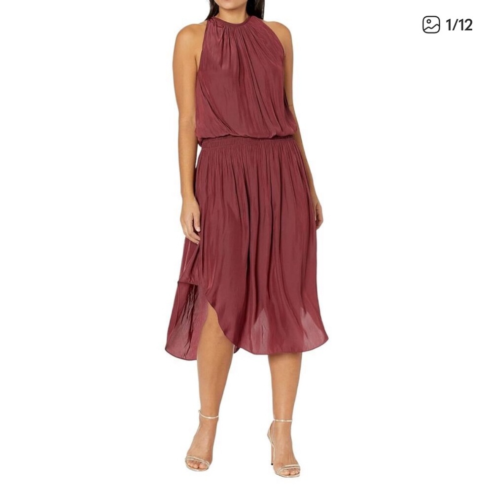 ramy brook Audrey Smocked Midi Dress